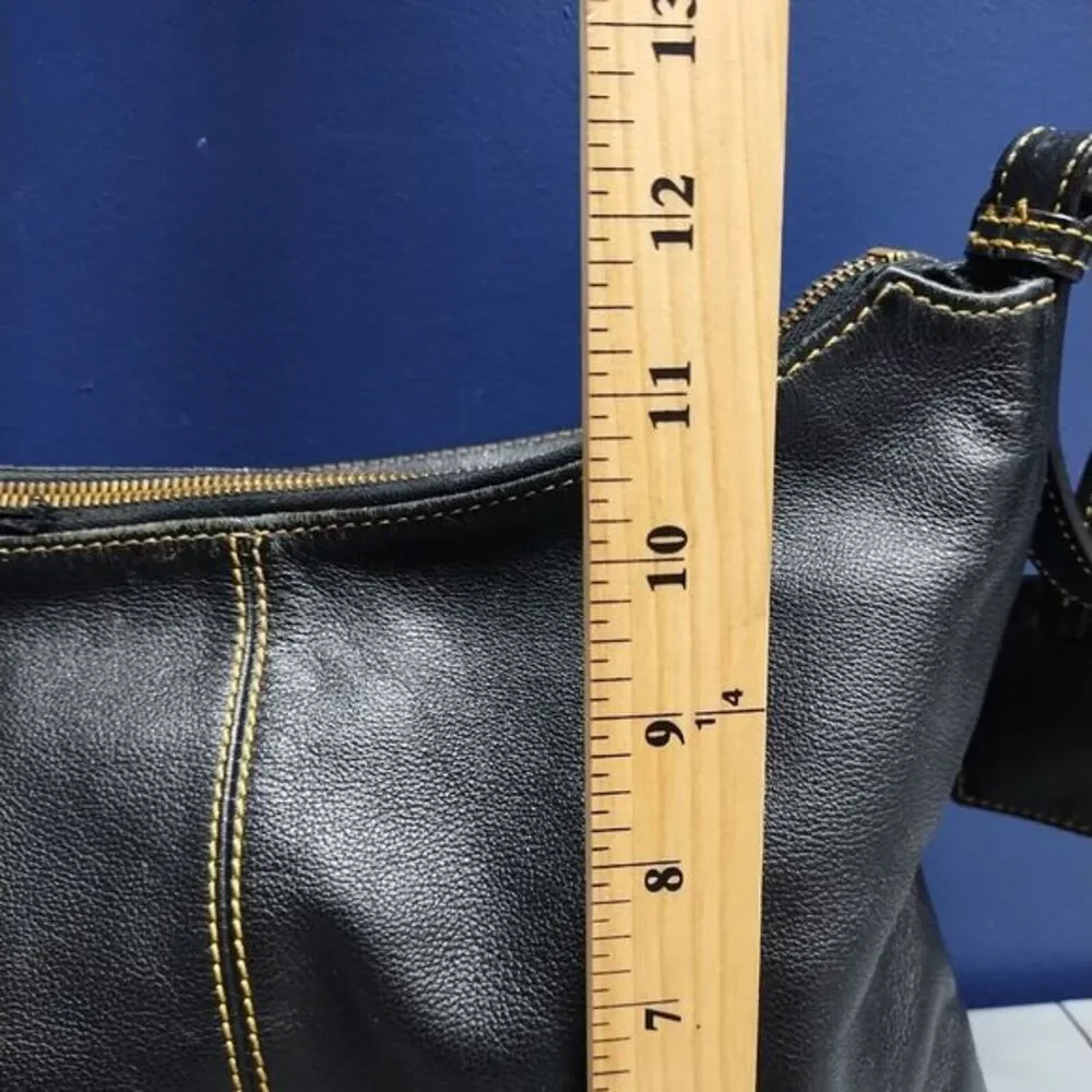 Dooney & Grain Sophie Hobo Bag Womens Black Leather Bourke Pebble Shoulder Strap